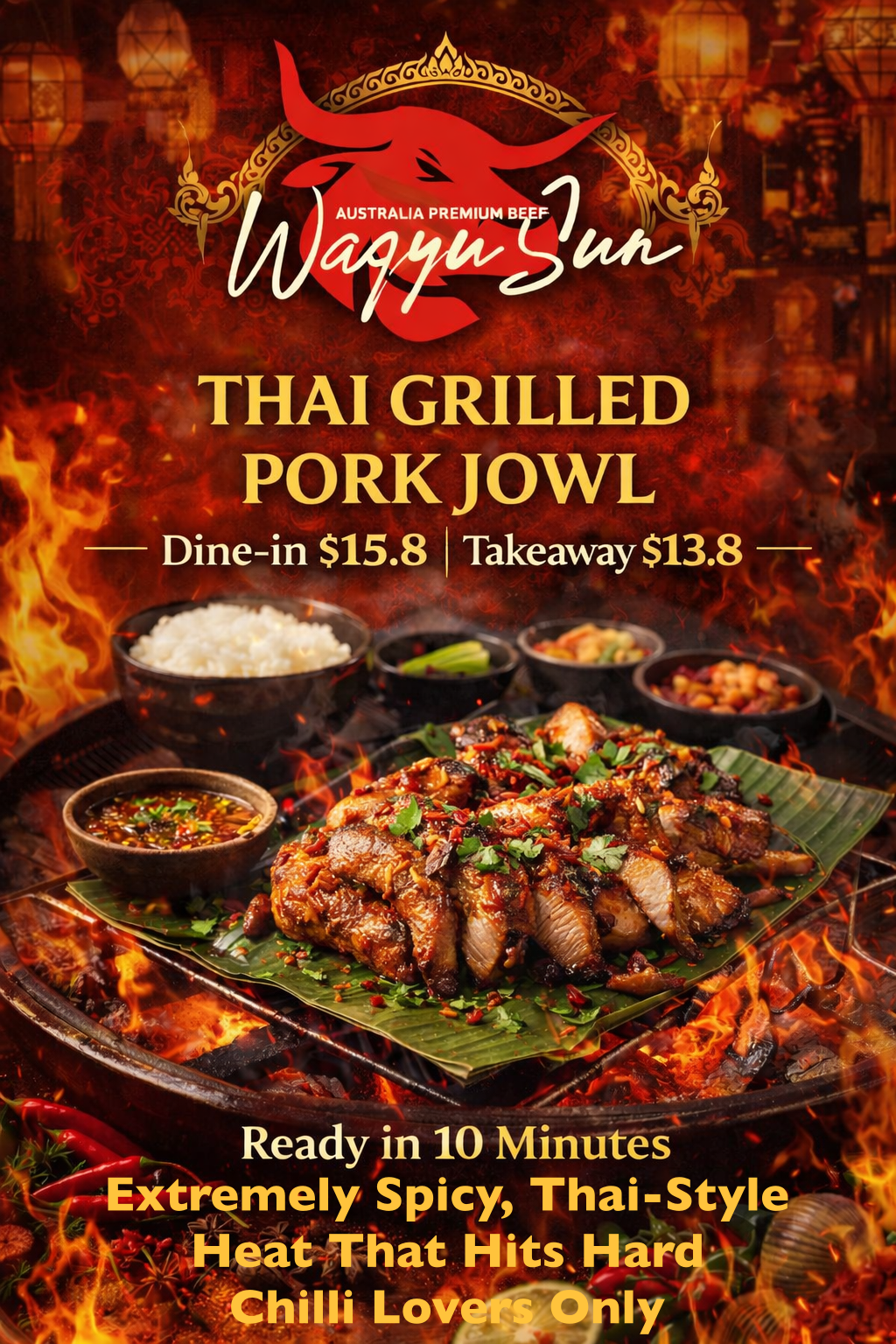 Thai Grilled Pork Jowl Bento